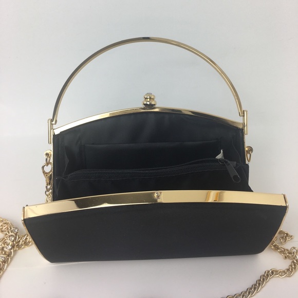 Black Gold clutch, purse, bag. - Picture 3 of 4
